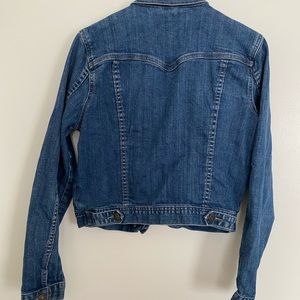 mid-dark wash denim jacket